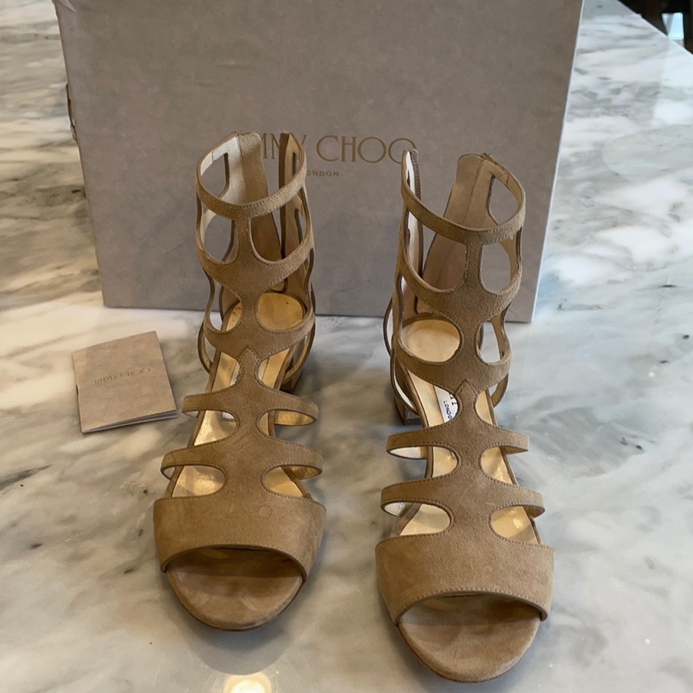Jimmy choo suede gladiator shirt heel